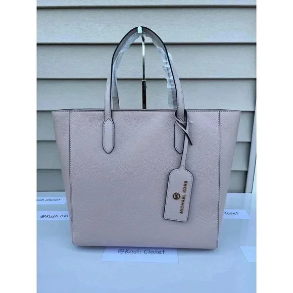 Michael Kors Sinclair Tote Bag Large Pebbled Leather Soft Pink - Picture 10 of 11